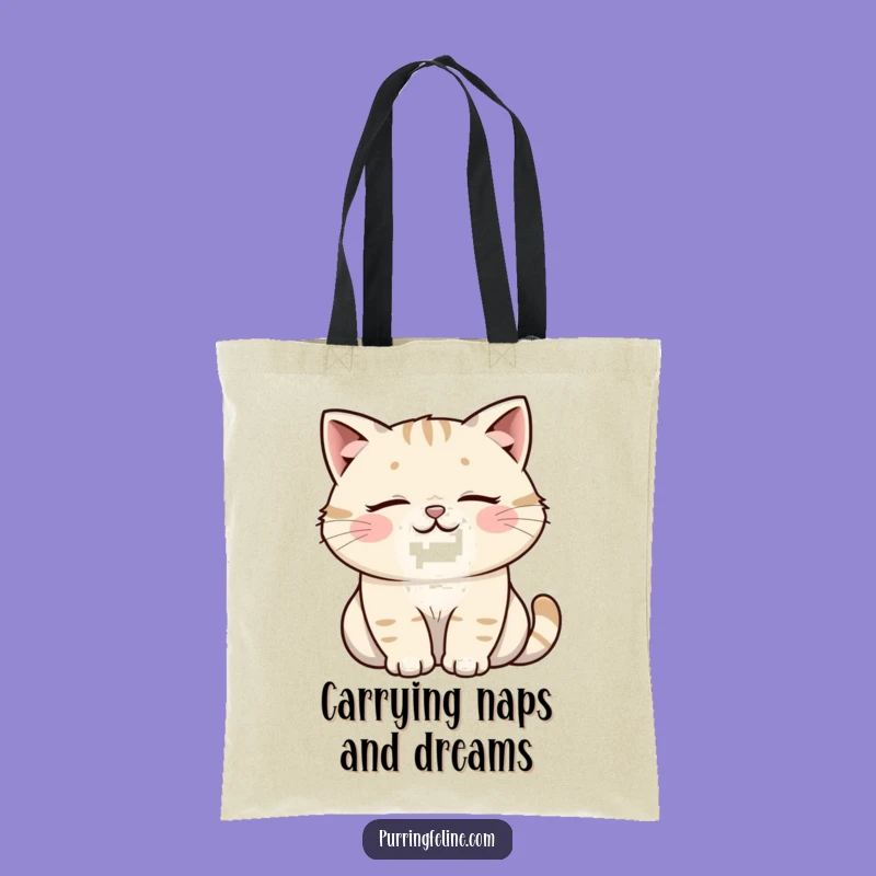 Funny Cat Tote Bag: Charming Purring Feline, A Practical and Funny Gift Idea
