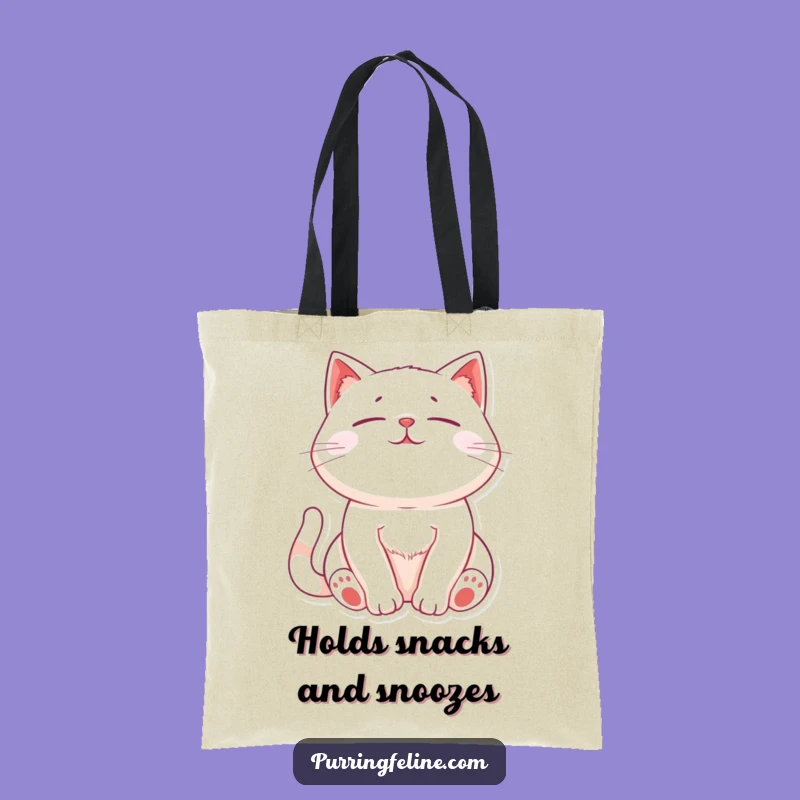 Funny Relaxed Cat Tote Bag: Stylish Accessory for Cat Enthusiasts Who Cherish Calm